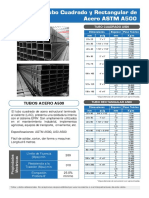 Tabla de Tubos Cuadrados y Rectangulares PDF