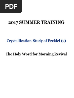 Crystallization Study Of Ezekiel Prophecy Revelation
