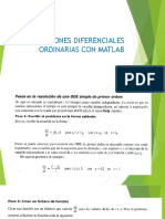 ECUACIONES DIFERENCIALES ORDINARIAS CON MATLAB