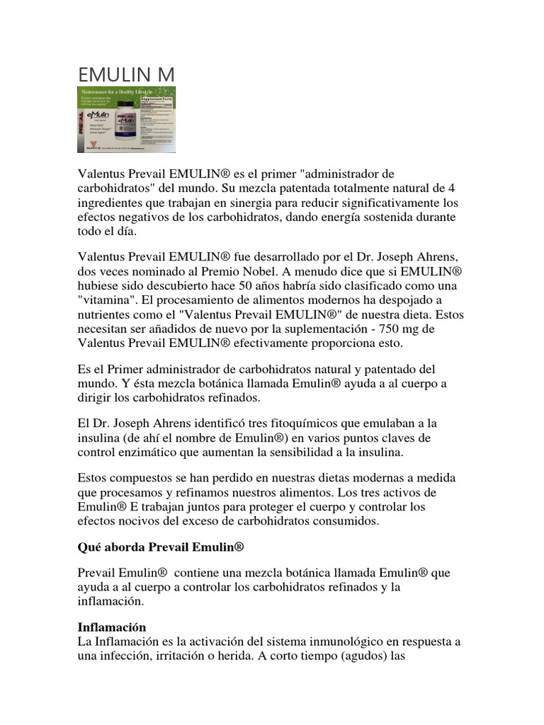 Emulin M | PDF | Insulina | Tejido adiposo