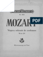 Vesperae Solenne de Confessore KV339 - W.A. Mozart (Vocal Score III, IV, V)