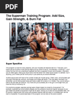 The Superman Training Program - Add Size, Gain Strength, & Burn Fat