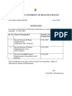 Notification Tentative Time Table New PDF