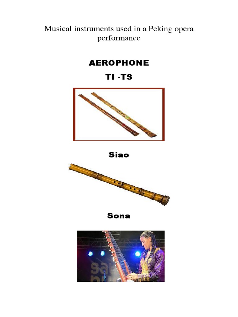 Musical Instruments Used in A Peking Opera Performance PDF