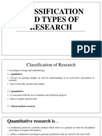 Lecture 2 Classification and Types of Research