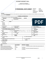 PNP Personal Data and Assignment Record