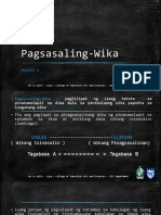 Module 3 - Pagsasaling Wika