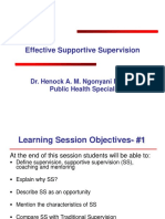 Effective Supportive Supervision