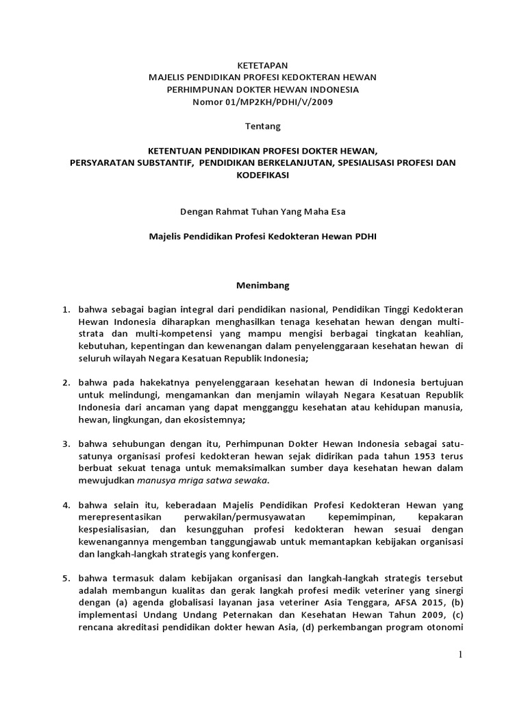 Ketetapan Mp2kh No 01 25 Mei 2009 Pdf Pdf