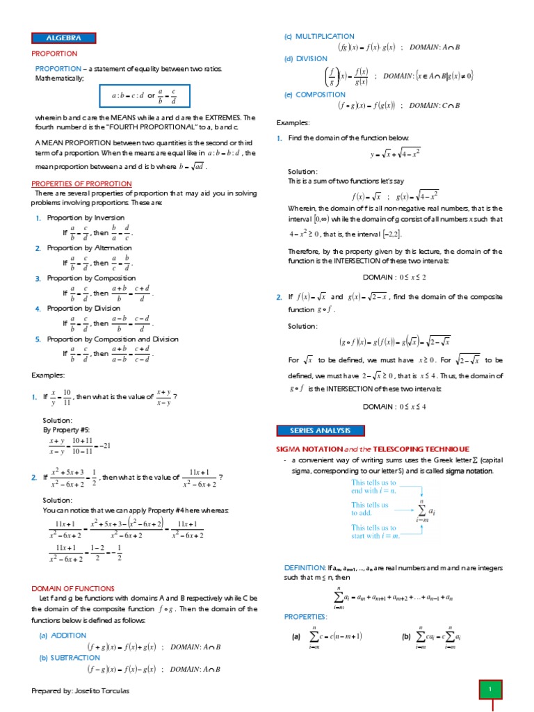 Training Module V2 Summation Function Mathematics