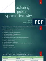 Lean Manufacturing Techniques in Apparel Industry