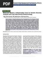 Molecular Markers: Indispensable Tools For Genetic Diversity Analysis and Crop Improvement Biotechnology