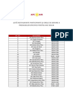 Lista Restaurante Si Orar Mic Dejun PDF