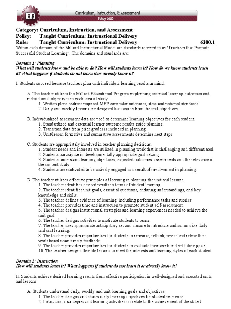 Effective Instructional Delivery Practices | PDF | Learning Methods ...