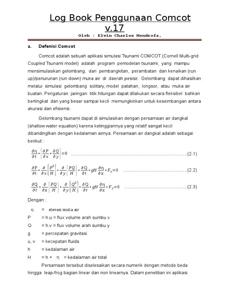 Simulasi Tsunami dengan Comcot v.17 | PDF