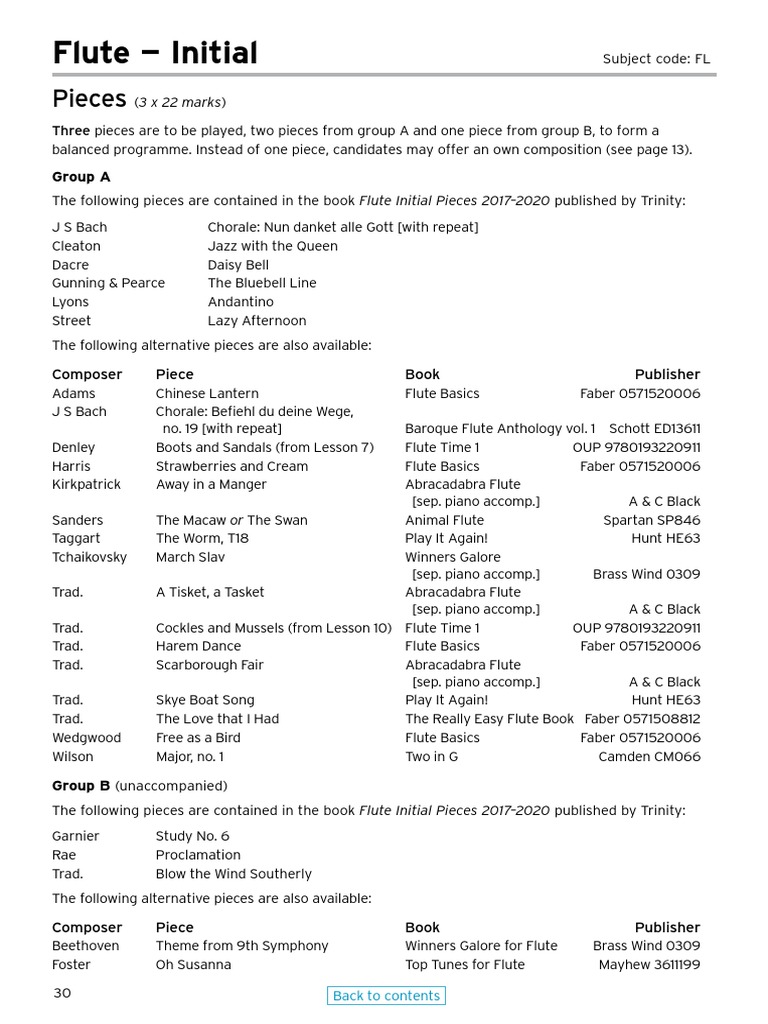 Flute Syllabus 201720 Repertorio PDF Scale (Music) Minor Scale