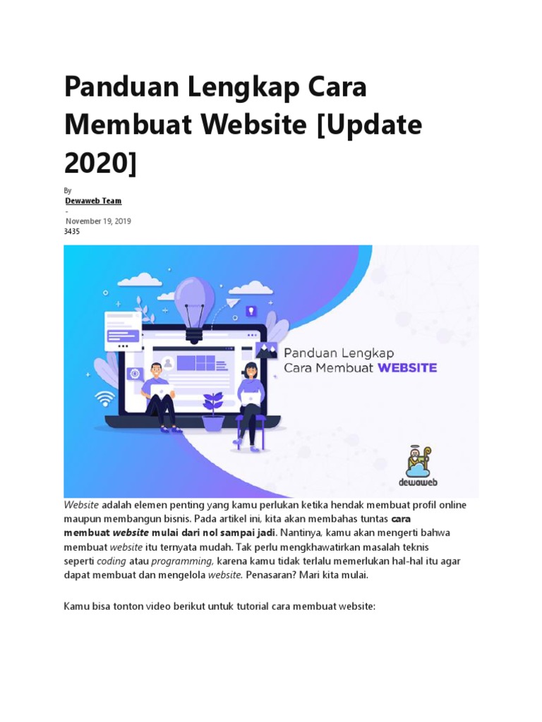 Panduan Lengkap Cara Membuat Website | PDF