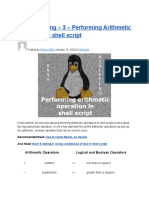 Bash Scripting – 3 – Performing Arithmetic Operation in Shell Script
