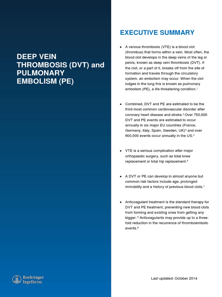 DVT Dan PE PDF | PDF | Thrombosis | Vein