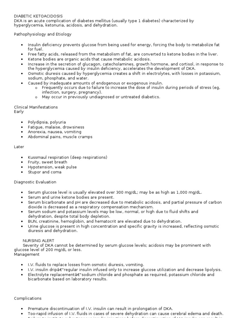 Understanding Diabetic Ketoacidosis (DKA) | PDF | Hyperglycemia ...