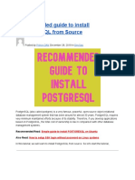 Recommended Guide to Install POSTGRESQL From Source