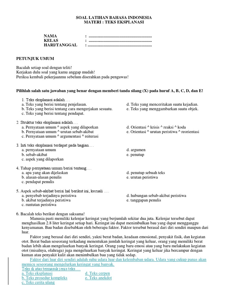 Soal Teks Eklsplanasi Edit Docx