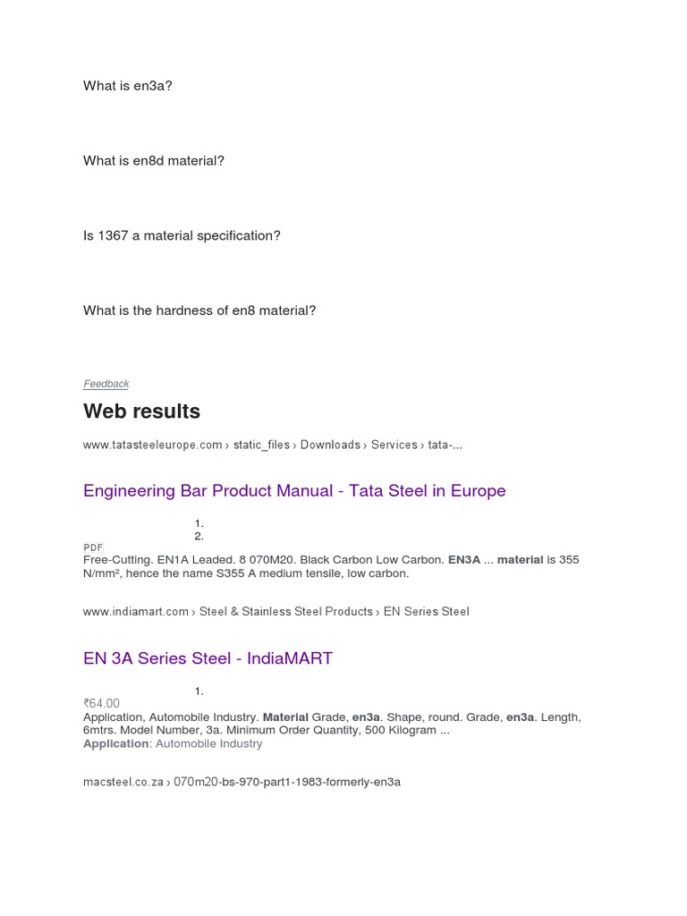 What Is En3a | Download Free PDF | Steel | Metals