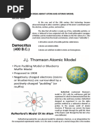 The Ideas About Atom and Atomic Model