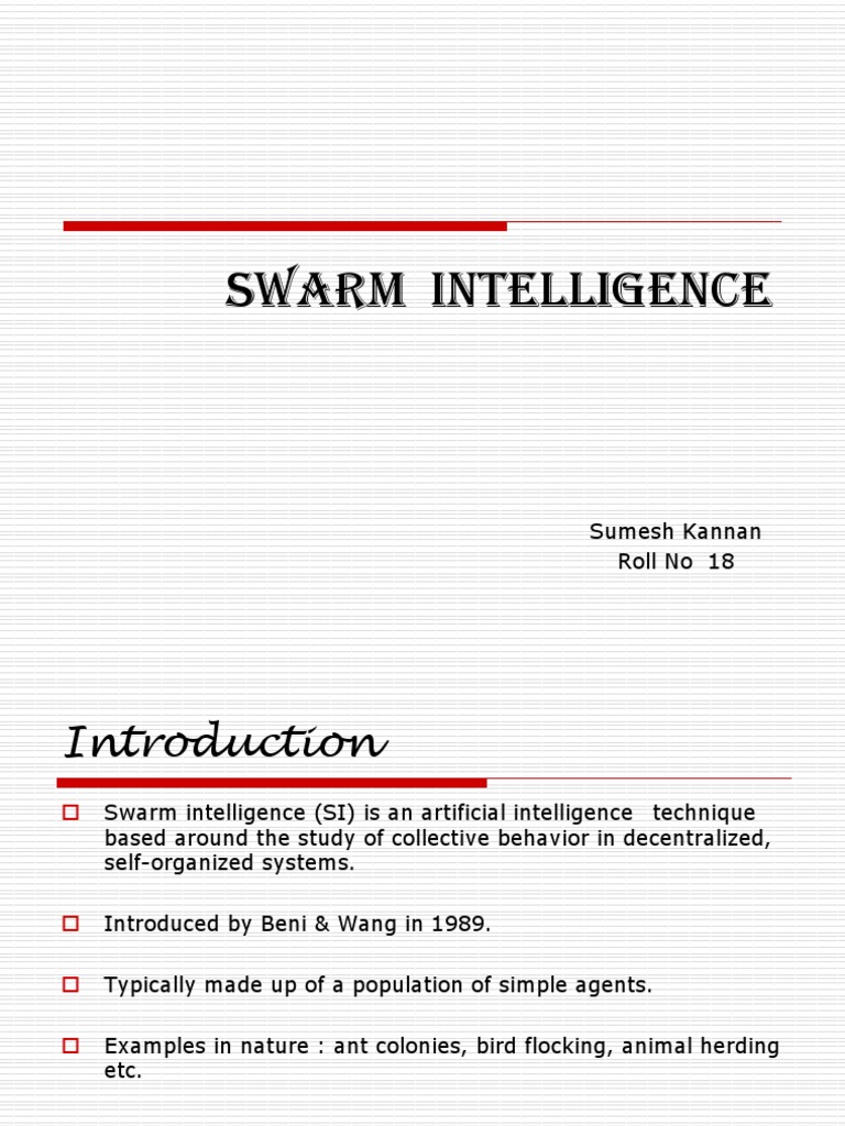 Introduction to Swarm Intelligence | PDF | Futurology | Cybernetics