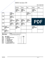 Registration Time Table for Student ID 1050070031