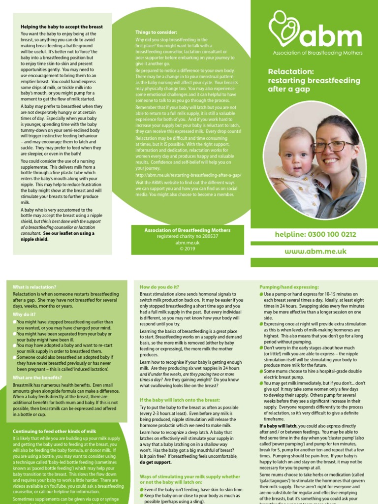 ABM Relactation Breastfeeding PDF Breastfeeding Lactation
