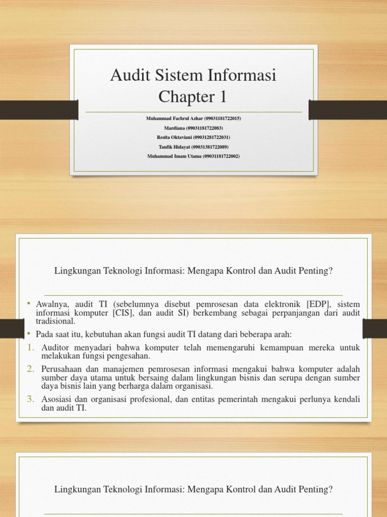 Chapter 1 Audit | PDF | Bisnis | Komputer