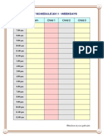 Daily Schedule Weekdays For 3 Children