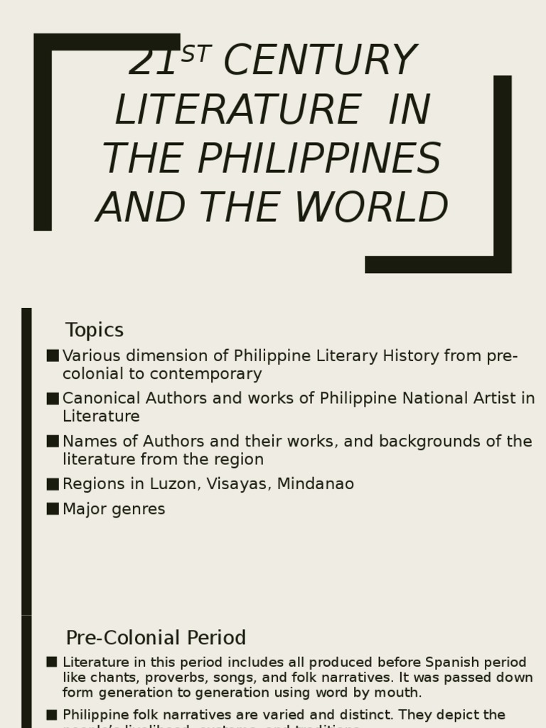 21st Century Literature | PDF | Narration | Poetry