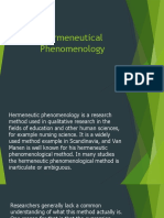 Hermeneutical Phenomenology
