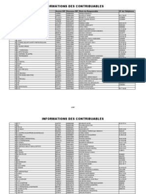 Liste Triee Par Raison Sociale Des Contribuables v1 PDF