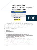How To Fix Product Activation Failed On Microsoft Office 2016