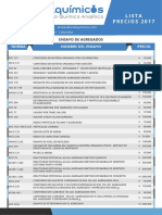 Lista Precios Analquimicos