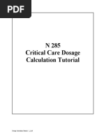 Dosage Calculation Tutorial 1-3-08