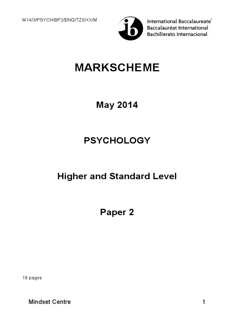 Psychology Paper 2 - MS PDF, PDF, Mental Disorder