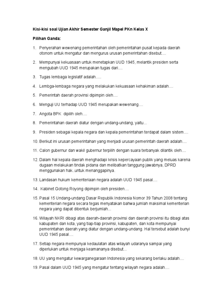 Uas Ganjil Pkn Pdf
