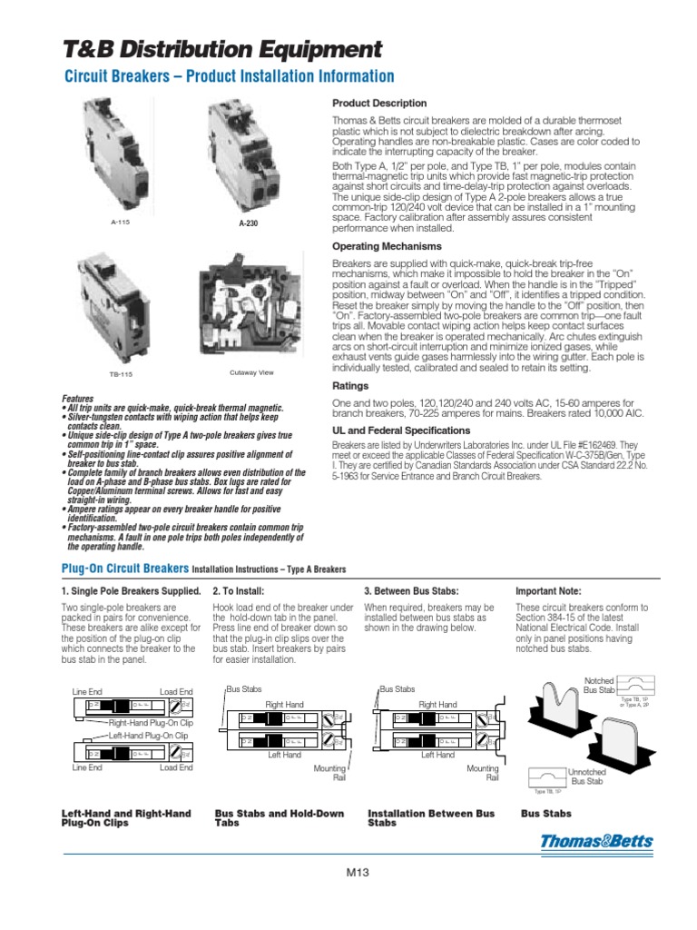 Circuit Breakers | PDF | Wire | Electrical Engineering