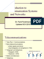 Introduction To Communication Systems and Networks: Dr. Farid Farahmand Updated 8/31/2010