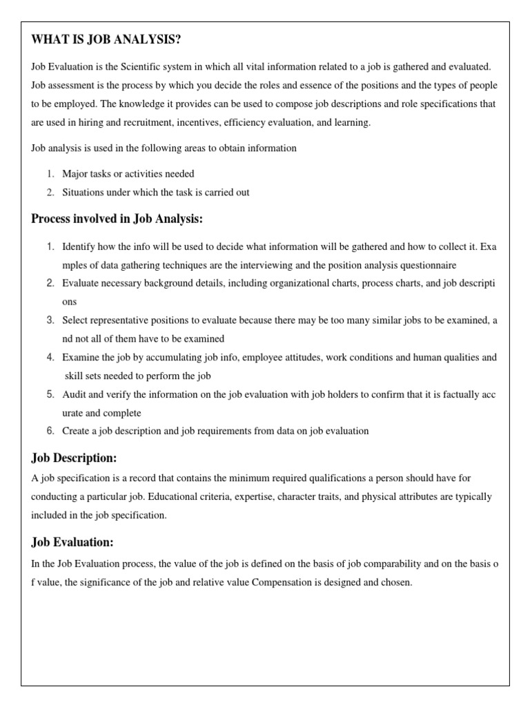 what-is-job-analysis-pdf-human-resources-employment
