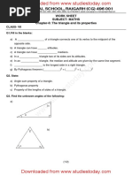 Triangles and Its Properties Assignment 10