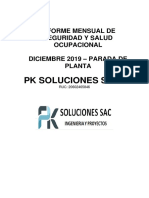 Informe Mensual de Seguridad y Salud Ocupacional - PDP 3 y 4 Dic