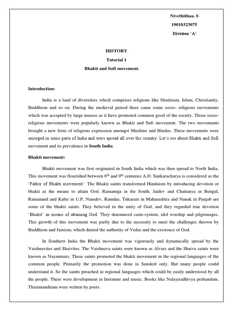Bhakti and Sufi Movements in India | PDF | Bhakti Movement | Sufism