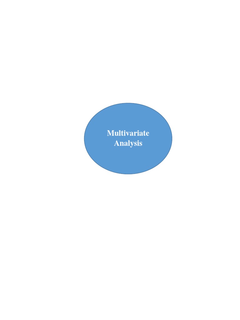 Multivariate Analysis PDF | PDF