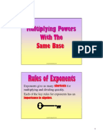 D Multiplying Exponents