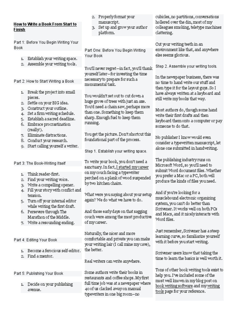 Complete Guide to Writing a Book | PDF | Books | Writers